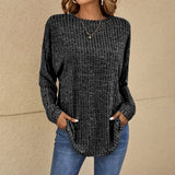 Jacqueline | Kuscheliger Damenpullover – Schwarz