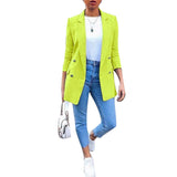 Blazer Damen | Doppelknopf & Eleganter Schnitt – Gelb