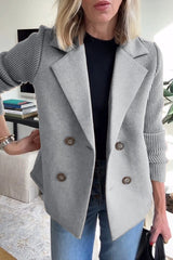 Blazer Damen | Doppelreiher-Design & Komfortärmel – Grau