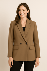 Blazer Damen | Doppelreiher & Taillierte Silhouette – Braun