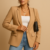 Blazer Damen | Gerade Form & klare Silhouette – Beige
