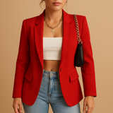 Blazer Damen | Gerade Form & klare Silhouette – Rot
