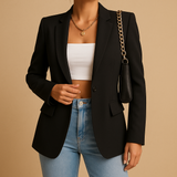 Blazer Damen | Gerade Form & klare Silhouette – Schwarz