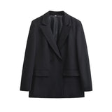 Blazer Damen Zweireihig | Blazerausrichtung & Strukturierter Look – Schwarz