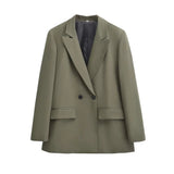 Blazer Damen Zweireihig | Blazerausrichtung & Strukturierter Look – Grün