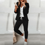 Blazer Satz Damen | Bequemer Sitz & eleganter Komplett-Look – Schwarz