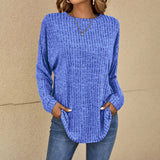 Jacqueline | Kuscheliger Damenpullover – Blau