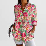 Bluse Damen | Gemustert & Lässig – Rosa