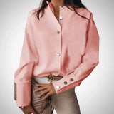 Bluse Damen | Goldknöpfe & Elegant – Rosa