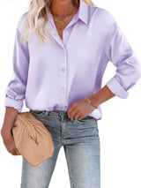Bluse Damen | Satin & Elegant – Lila