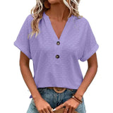 Bluse Damen | V-Ausschnitt & Lässig – Lila