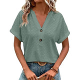 Bluse Damen | V-Ausschnitt & Lässig – Grün