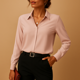 Bluse Damen | V-Ausschnitt & gepflegter Look – Rosa