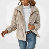 Isadora | Damen Langarm-Cardigan – Beige