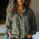 Boho Bluse Damen | Muster-Design & Lässiger Komfort – Grün