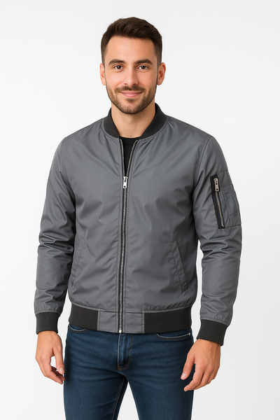 Bomberjacke | Reißverschluss | Winddicht | Sommerjacke | Herrenjacke