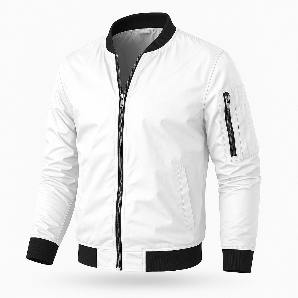 Bomberjacke | Reißverschluss | Winddicht | Sommerjacke | Herrenjacke