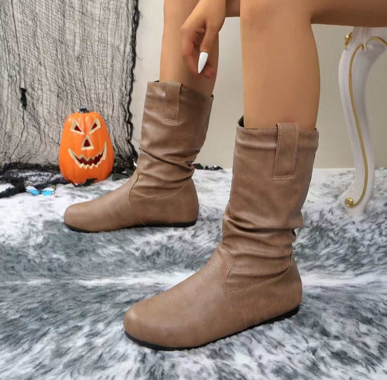 Braune Schlupfstiefeletten mit Eleganz und Komfort