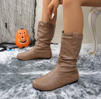 Braune Schlupfstiefeletten mit Eleganz und Komfort
