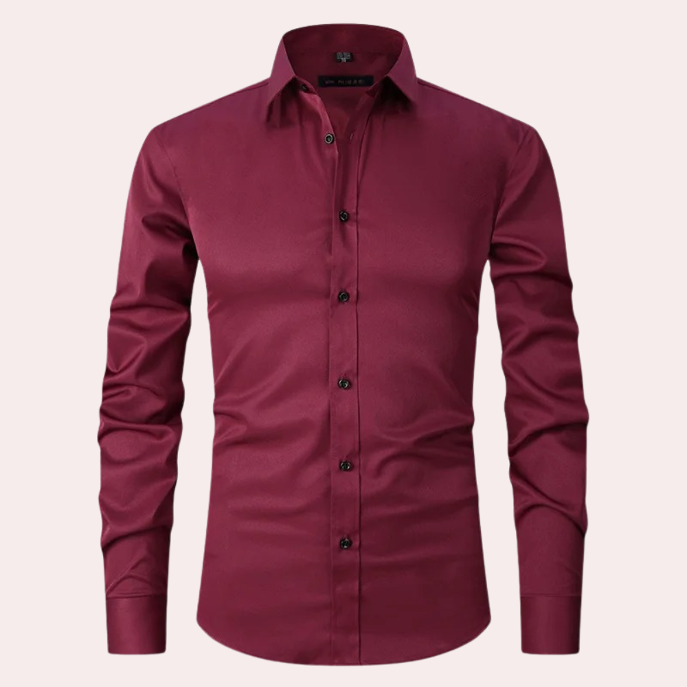 Bügelfreies Herrenhemd | Stretch | Slim Fit | Anzughemd | Button-Up Hemd
