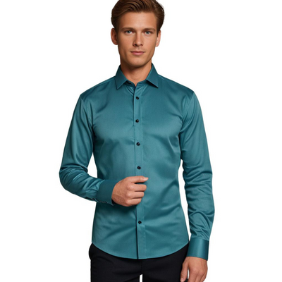 Bügelfreies Herrenhemd | Stretch | Slim Fit | Anzughemd | Button-Up Hemd
