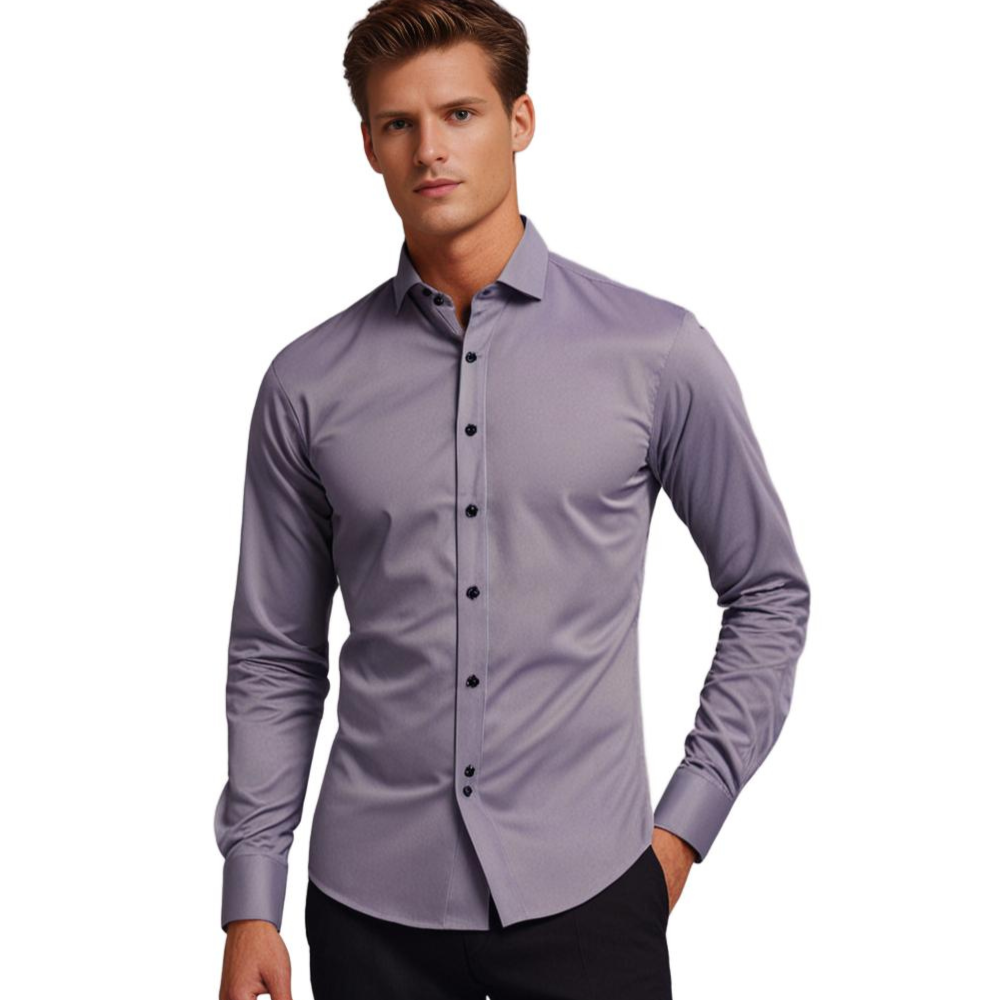 Bügelfreies Herrenhemd | Stretch | Slim Fit | Anzughemd | Button-Up Hemd