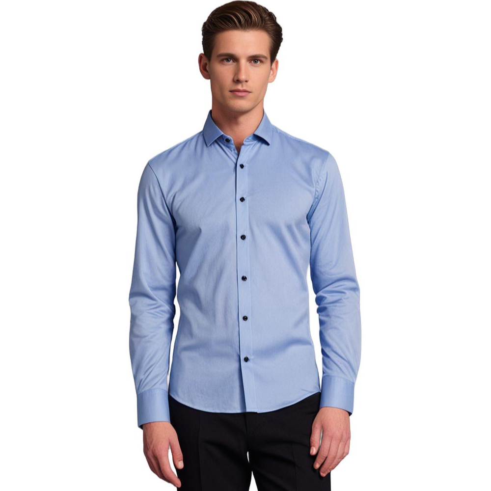 Bügelfreies Herrenhemd | Stretch | Slim Fit | Anzughemd | Button-Up Hemd