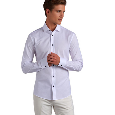 Bügelfreies Herrenhemd | Stretch | Slim Fit | Anzughemd | Button-Up Hemd
