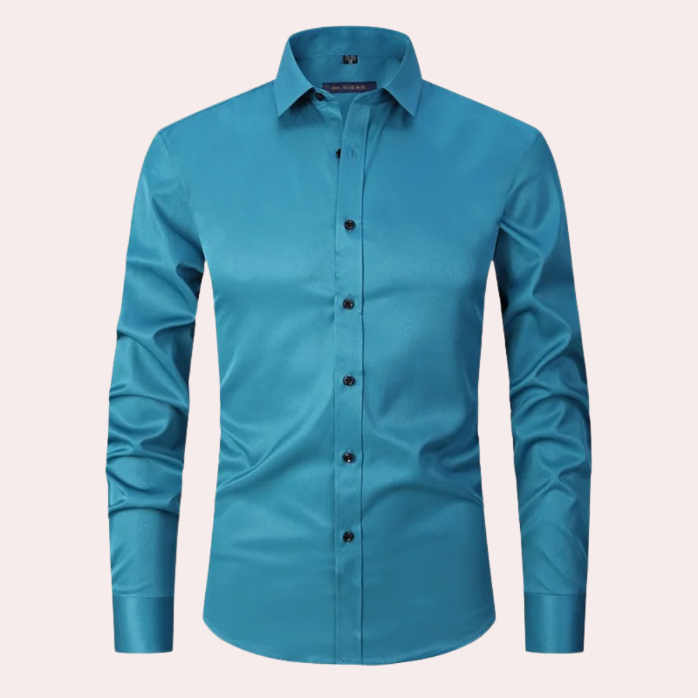 Bügelfreies Herrenhemd | Stretch | Slim Fit | Anzughemd | Button-Up Hemd
