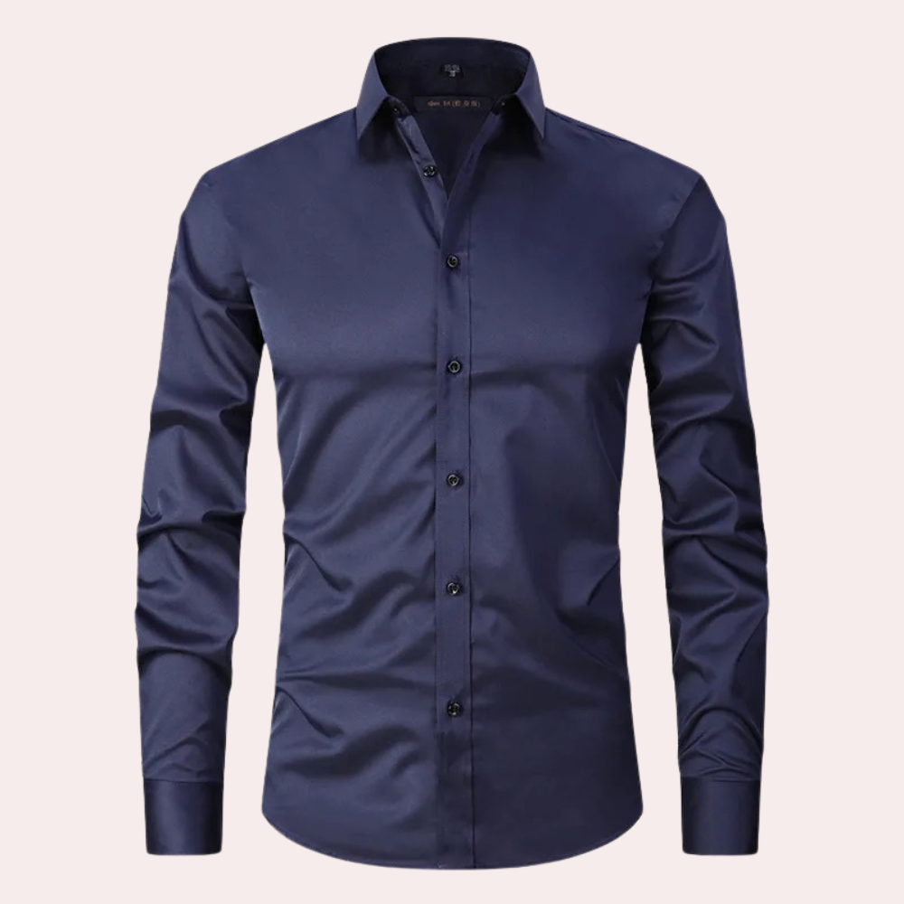 Bügelfreies Herrenhemd | Stretch | Slim Fit | Anzughemd | Button-Up Hemd