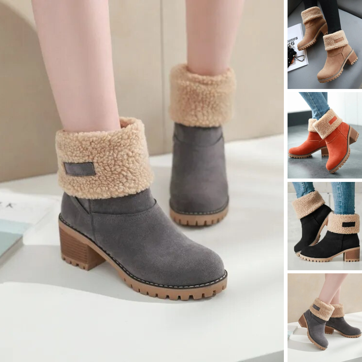 Bequeme Winter Knöchelstiefel mit Wollfutter für Damen | Ideal für das tägliche Tragen