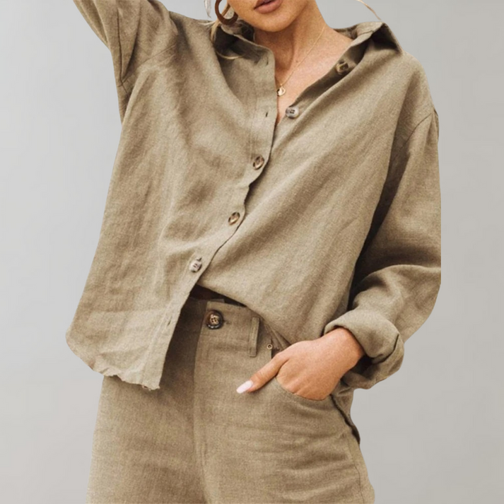 Lia - Lässige Damenbluse – Bequem &amp; vielseitig für jeden Tag