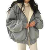 Caitlin | Damen Winterjacke mit Kapuze und Taschen – Blau