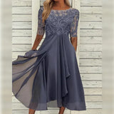Marie | Stilvolles Damen Sommerkleid luftig und elegant – Lila