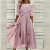 Marie | Stilvolles Damen Sommerkleid luftig und elegant – Rosa