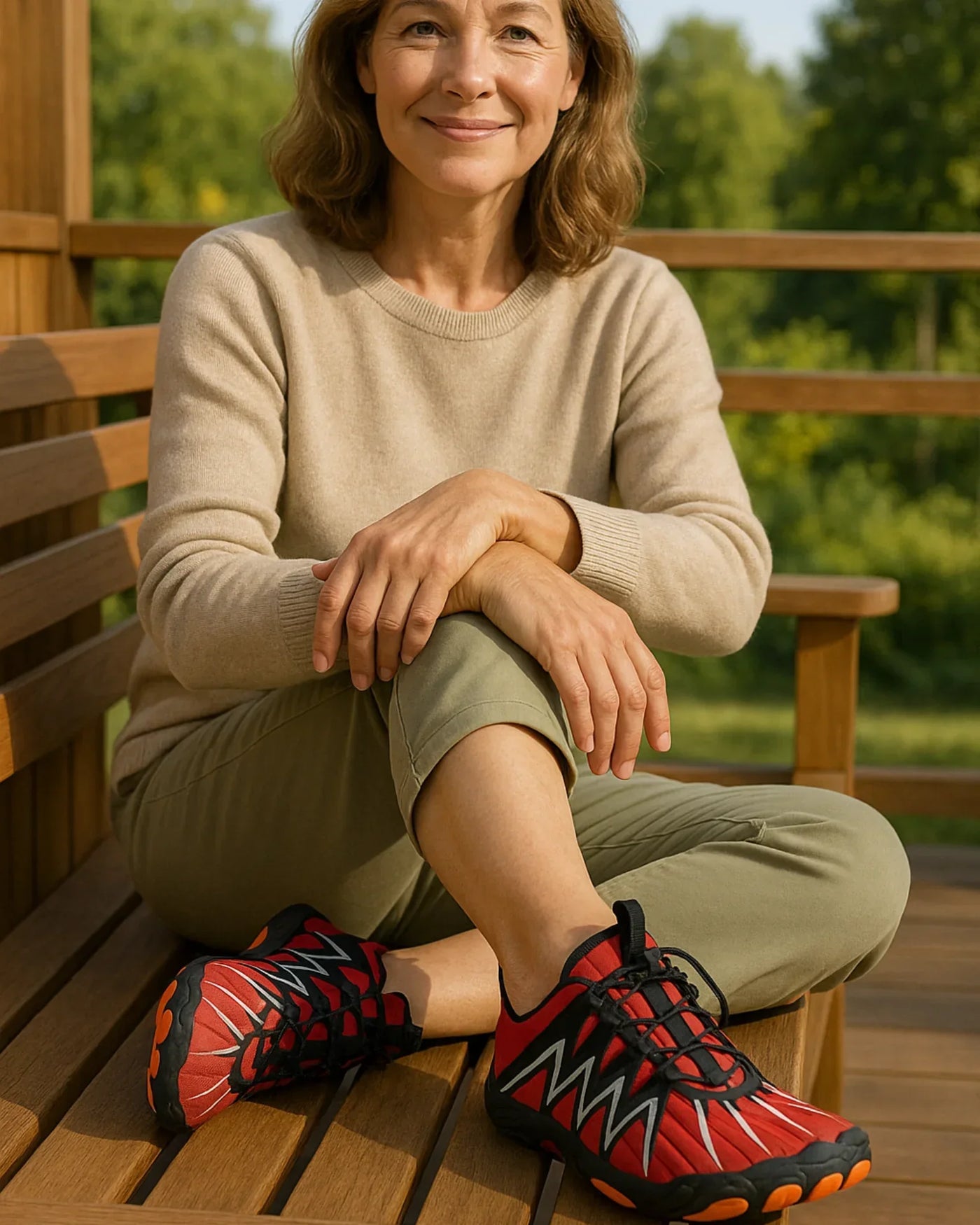 Rote Damen Barfußschuhe