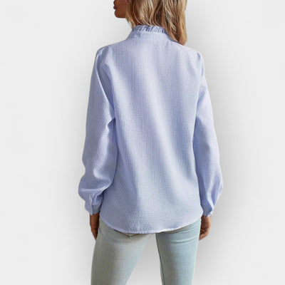 Elegante Damen Rüschenbluse