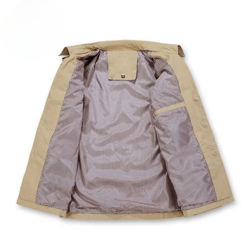 Herren Wintermantel - Eleganter Trenchcoat mit Gürtelschlaufen und Knopfleiste