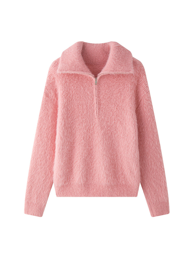 Milana® | Flauschiger Pullover mit Reißverschluss