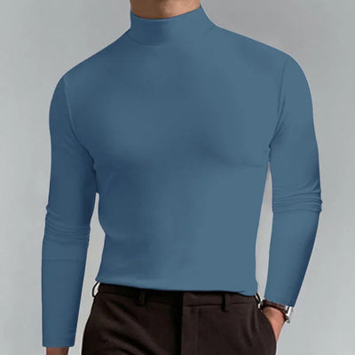 Herren Slim-Fit Rollkragenpullover mit langen Ärmeln