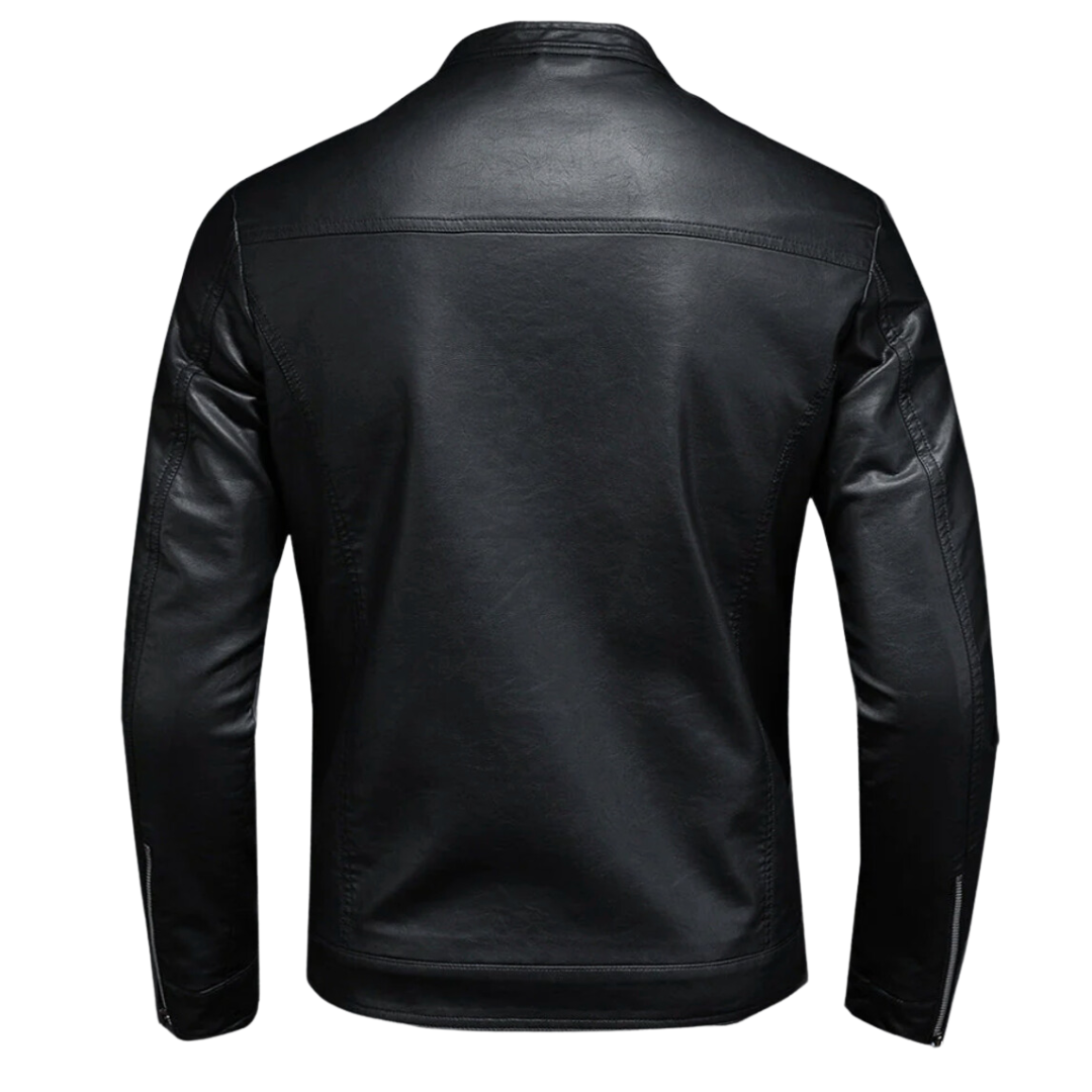 Herren Bikerjacke aus echtem Leder - Klassisch geschnitten