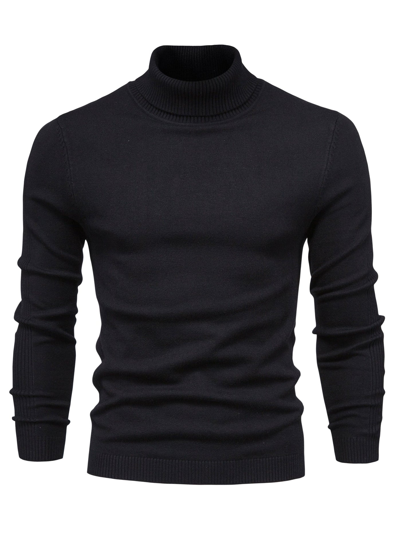 Eleganter Herren Rollkragenpullover aus Merinowolle