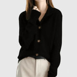 Gabriele | Weiche Und Elegante Strickjacke Für Damen – Schwarz
