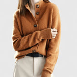 Gabriele | Weiche Und Elegante Strickjacke Für Damen – Braun