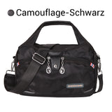 Oella | Diebstahlsichere Handtasche mit 10 Fächern – Camouflage Schwarz