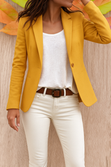 Candida | Klassischer Damenblazer Büro Elegant – Gelb