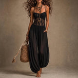 Annorah - Leichter Jumpsuit – Schwarz