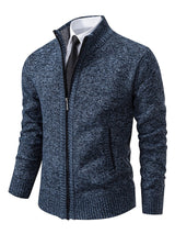 Cardigan Herren | Zip-up Reißverschluss & Angenehm Warm – Blau