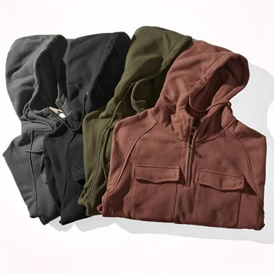Cargo Hoodie | Kängurutasche | Winter | Pullover | Kapuzenpullover für Herren