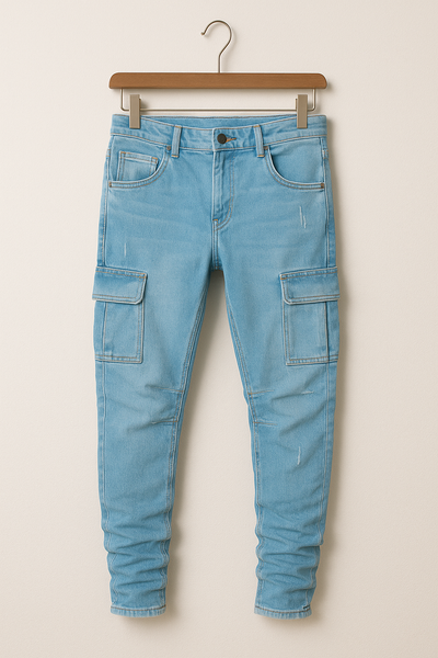 Cargo-Jeans | Dehnbar | Taschen | Skinny-Jeans | Herrenhosen